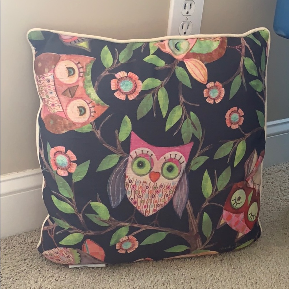 Owl throw pillow